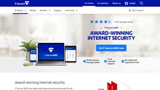 F-Secure SAFE website screenshot