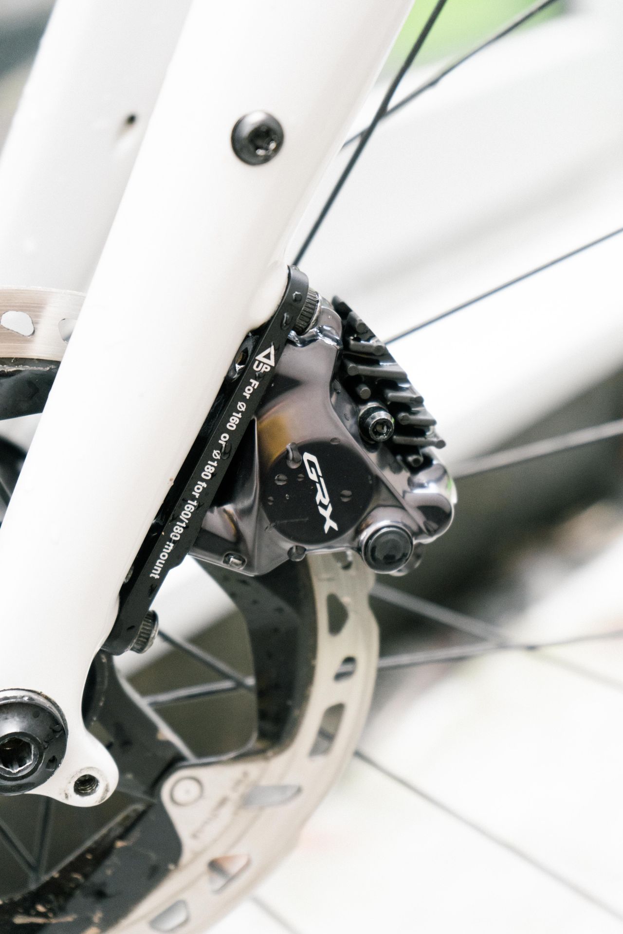 A clean grey brake calliper