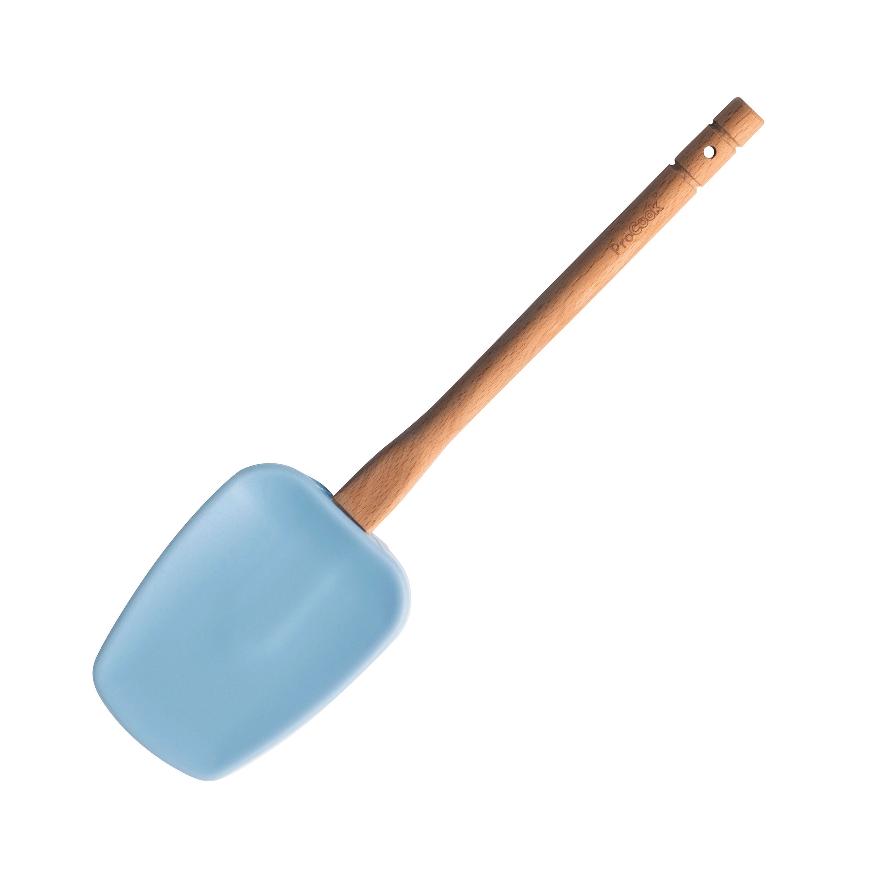 Wood & Silicone Spoonula Blue  26cm