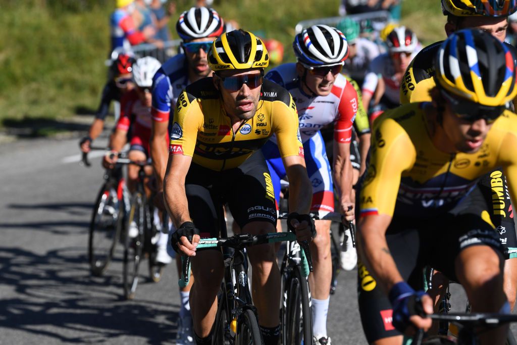 ORCIERES FRANCE SEPTEMBER 01 Tom Dumoulin of The Netherlands and Team Jumbo Visma during the 107th Tour de France 2020 Stage 4 a 1605km stage from Sisteron to OrcieresMerlette 1825m TDF2020 LeTour on September 01 2020 in Orcieres France Photo by Tim de WaeleGetty Images