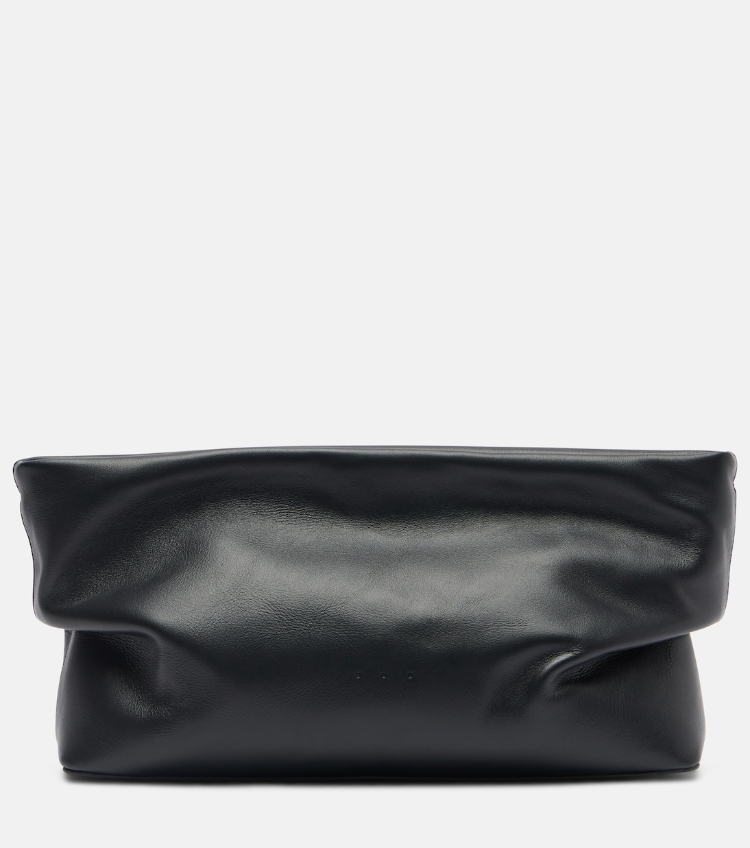 Nina Medium Leather Clutch in Black - Aesther Ekme
