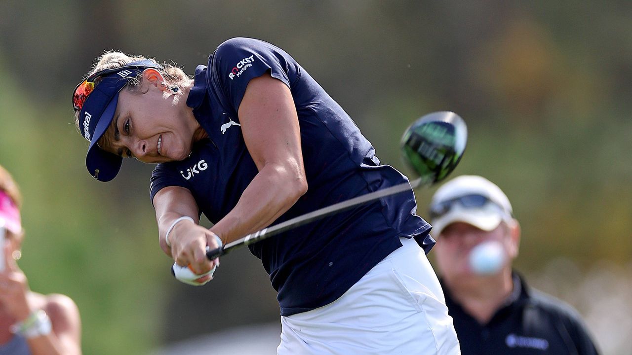 Lexi Thompson driving