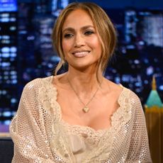 Jennifer Lopez wore a sheer sequin gown on the Tonight Show Starring Jimmy Fallon