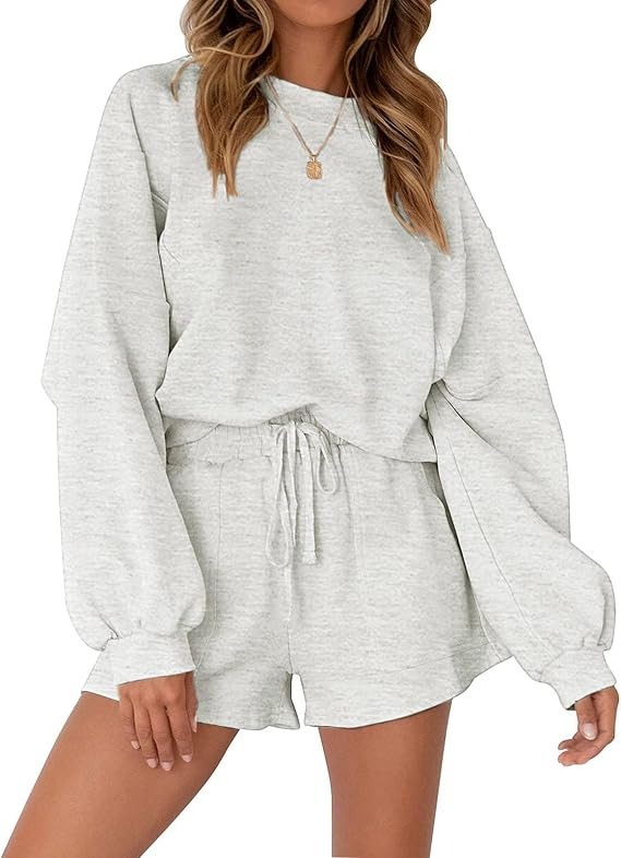 MEROKEETY, Casual Top and Shorts 2 Piece Outfit