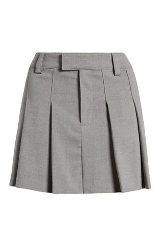 Pleated A-Line Miniskirt