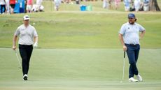 Zac Blair (right) and Patrick Fishburn during round three of the Zurich Classic of New Orleans 2024