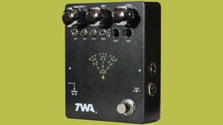 A TWA Krytical Mass KM-01 Reactive Octave Fuzz guitar effects pedal