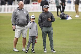 Graeme McDowell alongside his son and friend during the PNC Championship