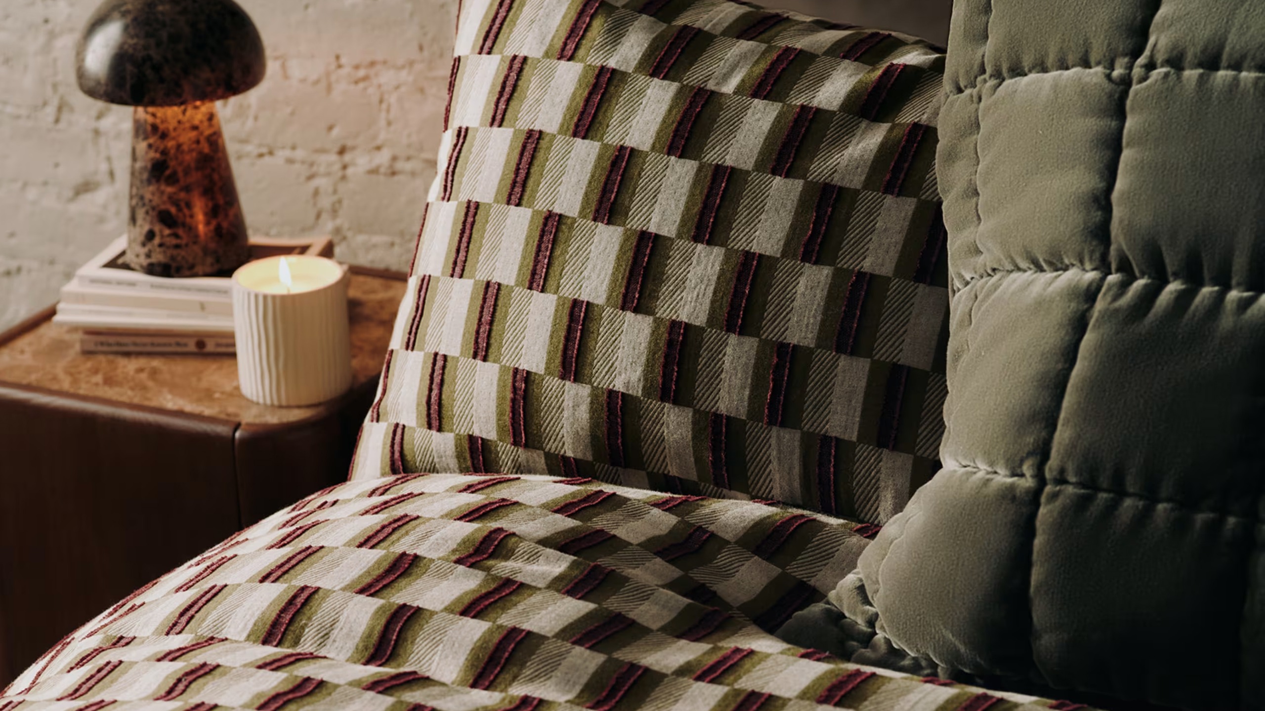 M&amp;S checkerboard duvet cover set