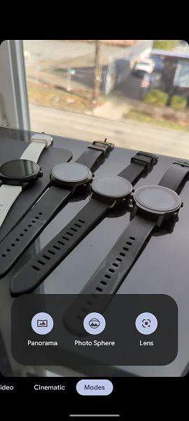 Google Lens is now showing in Modes in the camera app.