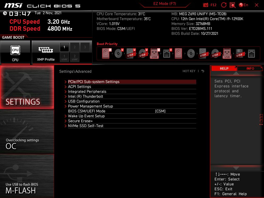 MSI MEG Z690 Unify