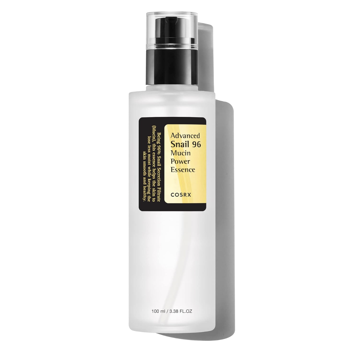 Cosrx Snail Mucin 96% Power Repairing Essence 3.38 Fl.oz 100ml, Hydrating Serum for Face With Snail Secretion Filtrate for Dull Skin & Fine Lines, Korean Skin Care