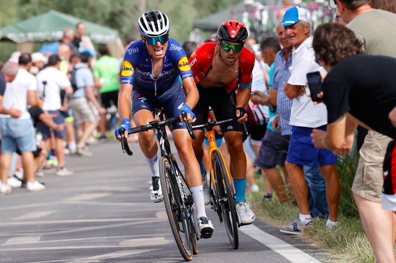 2021 Italian Road Championship Men Road Race BellariaIgea Marina Imola 2259 km 20062021 Sonny Colbrelli ITA Bahrain Victorious Fausto Masnada ITA Deceuninck QuickStep photo Luca BettiniBettiniPhoto2021