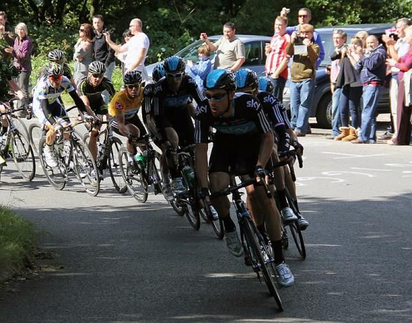Team Sky chases the break.