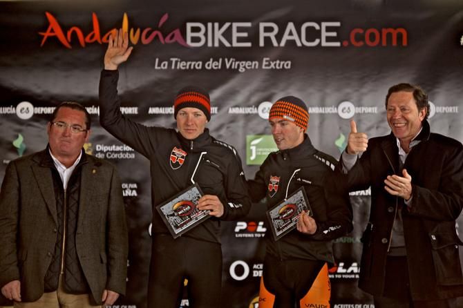 Race leaders Jochen Kaess and Markus Kaufmann (Centurion Vaude)