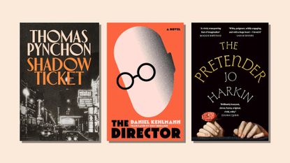 Book covers of Shadow Ticket, The Director and The Pretender