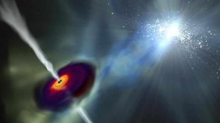 Radiation from Nearby Galaxies Bulked Up Early Monster Black Holes | Space