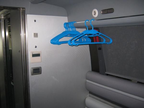 Even the coat hangers are Team Sky blue