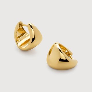 Gold Vermeil Tapered Small Hoop Earrings