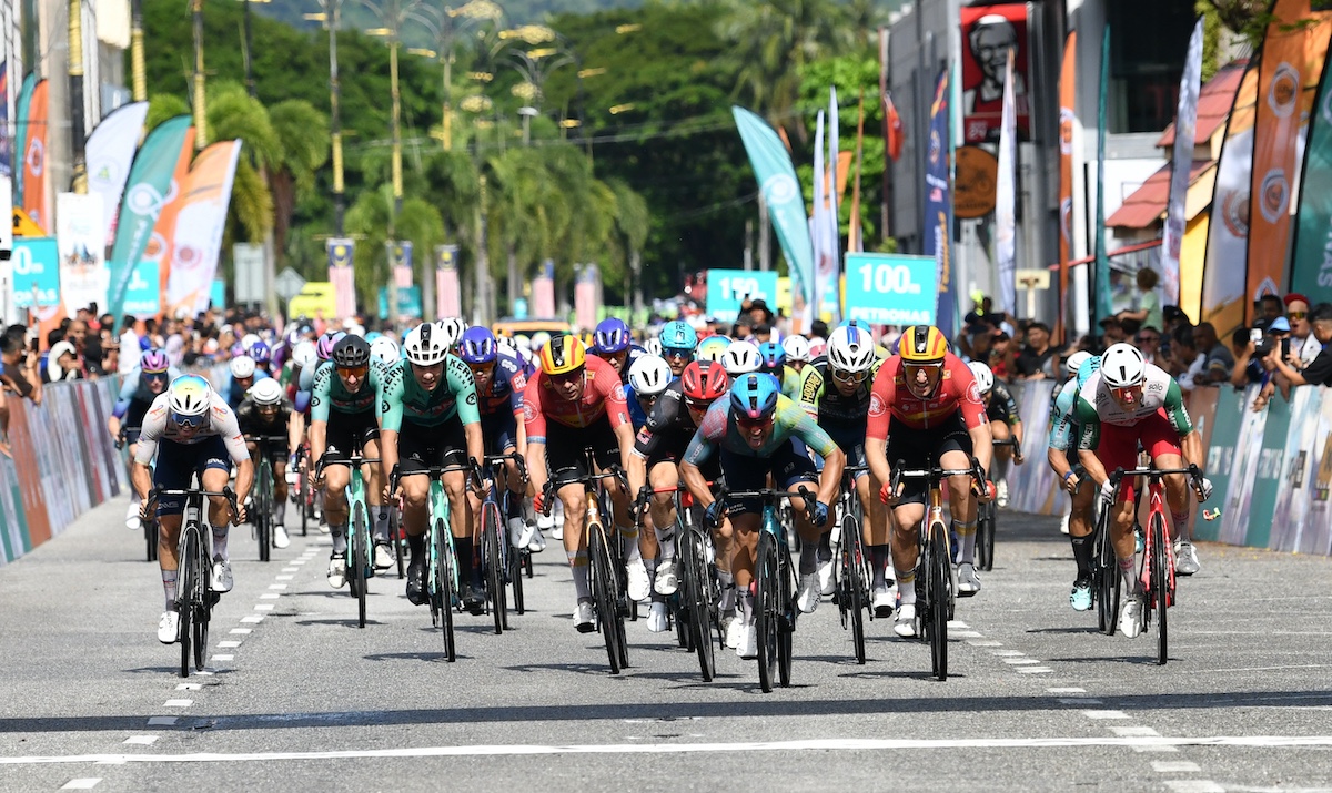 Matteo Malucelli (XDS Astana) claims victory on stage 1 of the Petronas Le Tour de Langkawi 2025