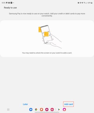 Add card to Samsung Pay on Galaxy Z Fold 4