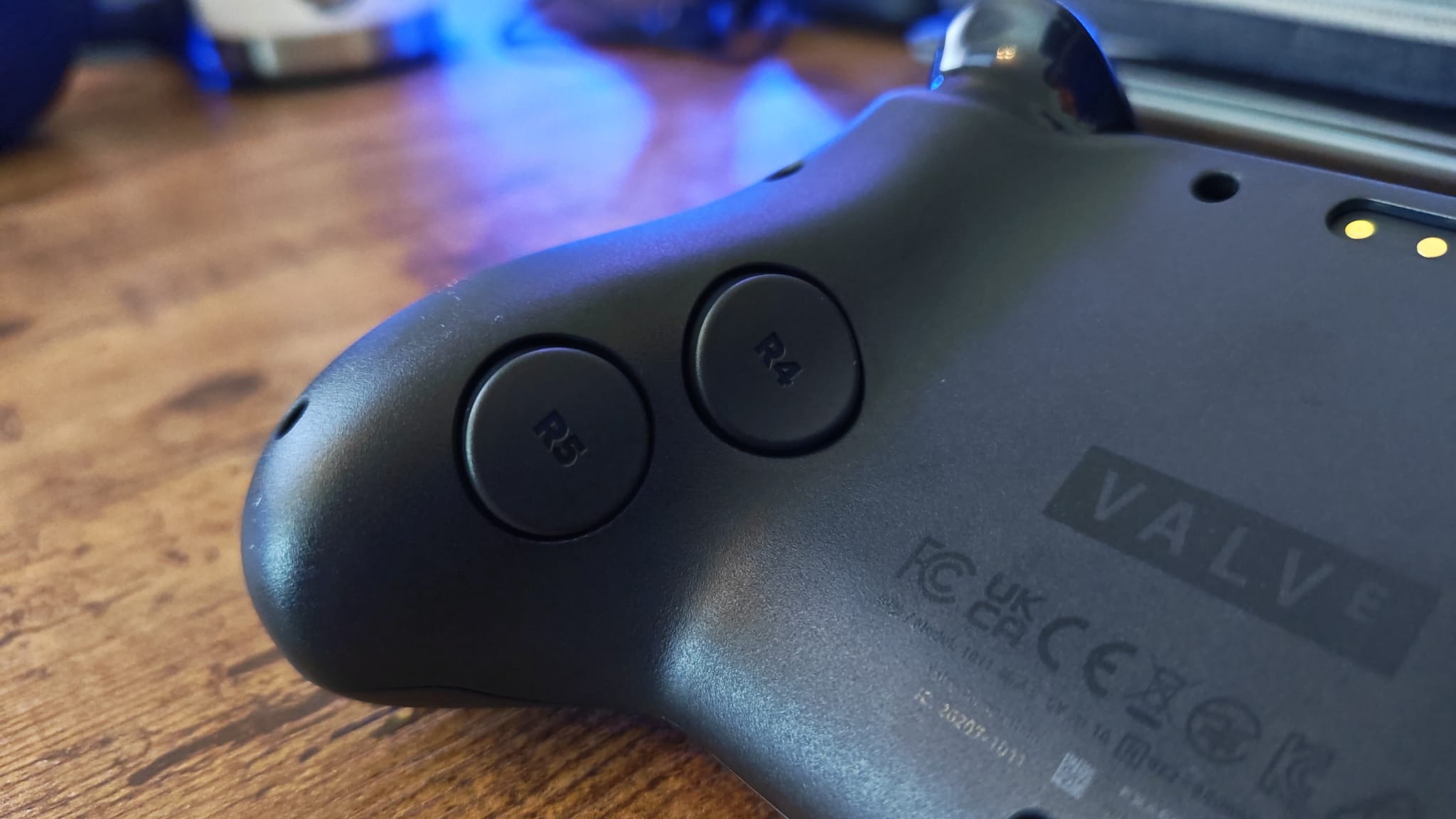 The back buttons on the Steam Controller