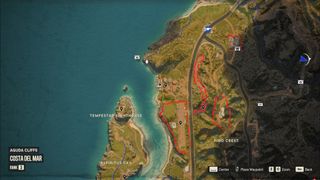 A Far Cry 6 Criptograma chest location on the west coast of Madrugada