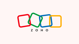 zoho logo on pink background