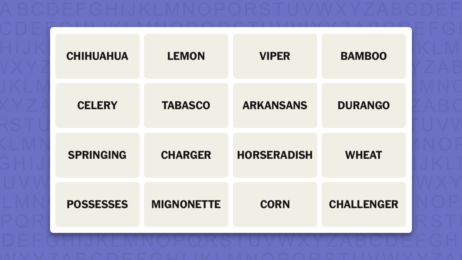 NYT Connections hints for game 1205 on a purple background