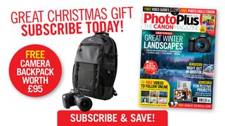 Image for New PhotoPlus: The Canon Magazine Christmas issue + FREE backpack when you subscribe!