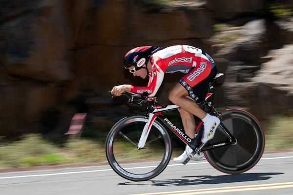Ben Jacques-Maynes (Bissell) on the descent after the turn around.