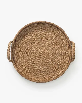 A woven tray from McGee & Co.