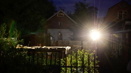Neighbour's bright outdoor light
