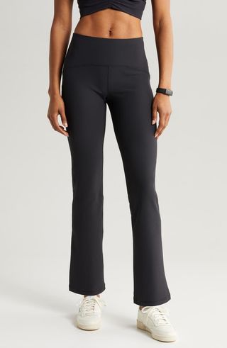 Luxe High Waist Rib Flare Leggings