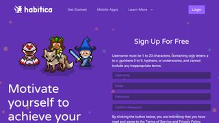 Website screenshot for Habitica