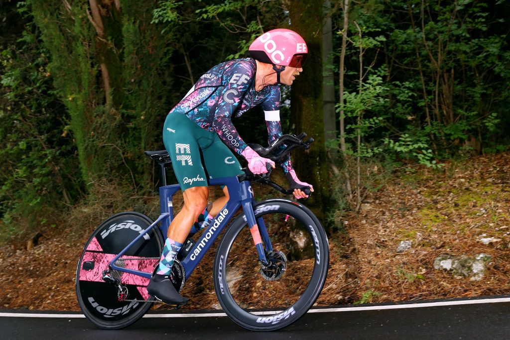 VERONA ITALY MAY 29 Magnus Cort Nielsen of Denmark and Team EF Education Easypost sprints during the 105th Giro dItalia 2022 Stage 21 a 174km individual time trial stage from Verona to Verona ITT Giro WorldTour on May 29 2022 in Verona Italy Photo by Michael SteeleGetty Images