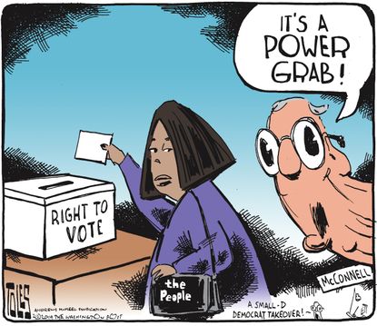 Political Cartoon U.S. Mitch McConnell Right to vote