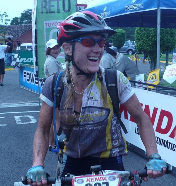 Louise Kobin after the finish.