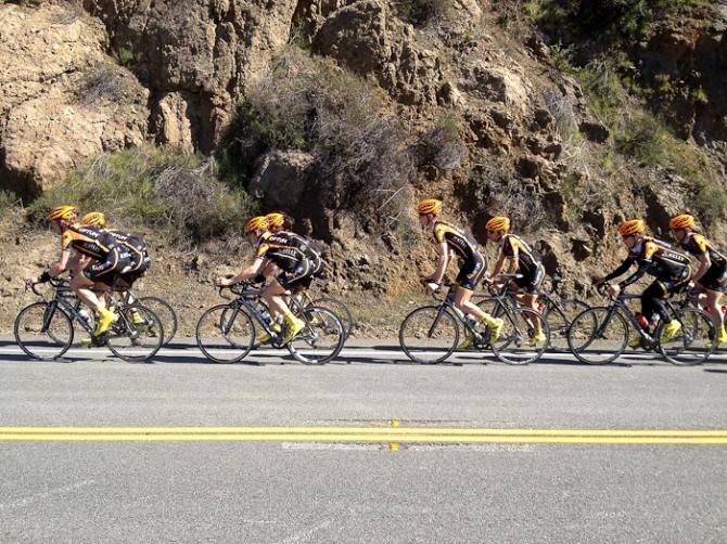 The Optum Pro team on a training ride