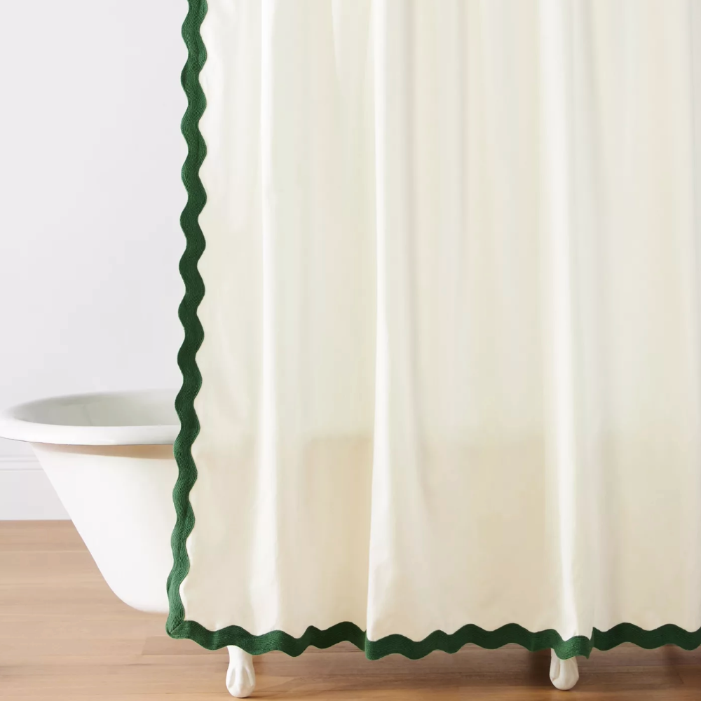 Maeve Scalloped Cotton Shower Curtain