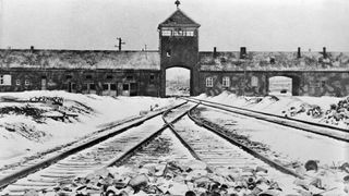 The entrance to the Auschwitz concentration camp