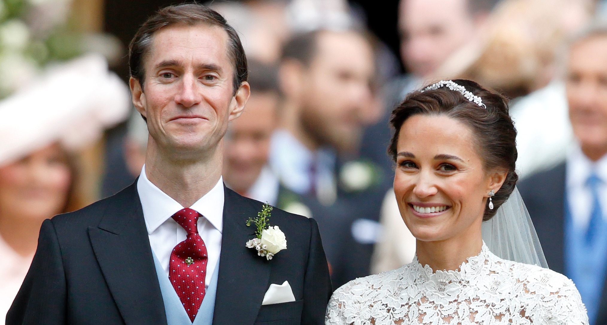 Pippa and James Matthews on their wedding day