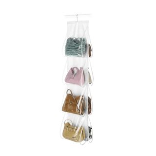 Handbag organizer with multi compartments in clear
