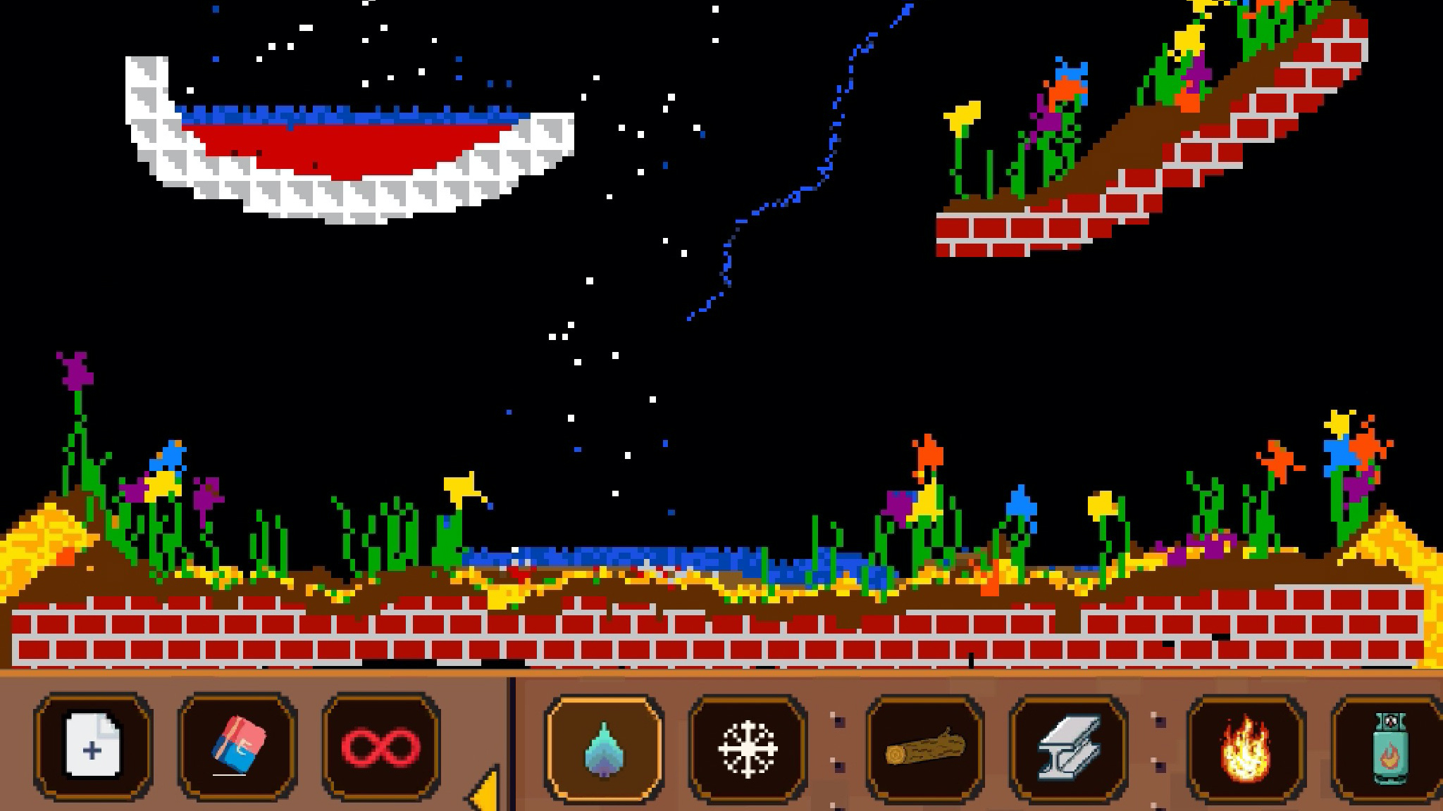 A screenshot showing Sandbox – Physics Simulator