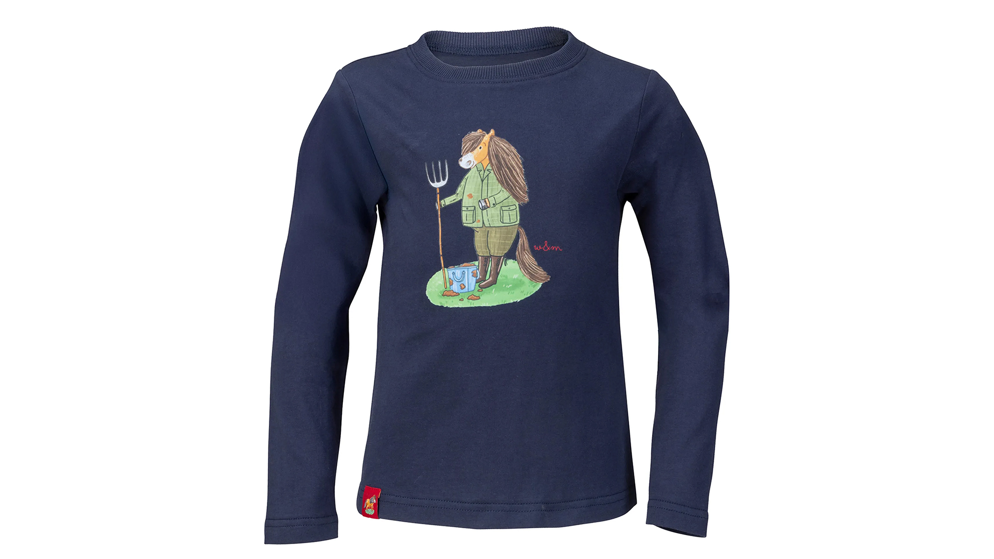 Children&amp;rsquo;s navy top with cute pony character print