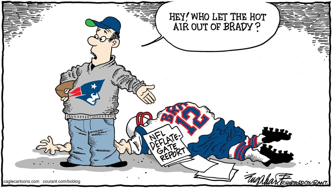 
Editorial cartoon U.S. NFL Deflategate