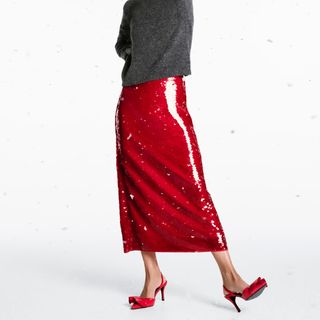 Sequin Midaxi Pencil Skirt