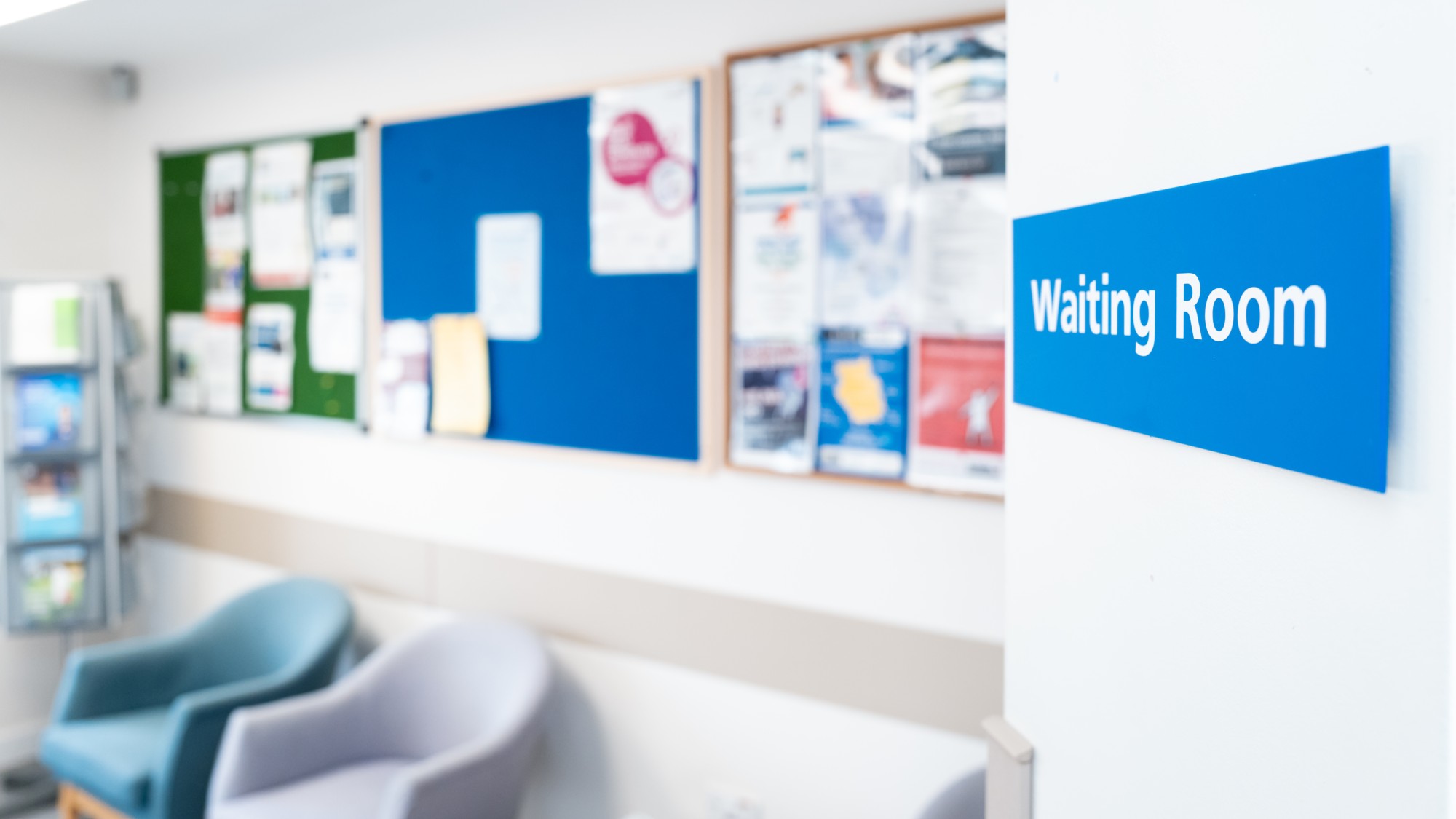 NHS waiting room sign