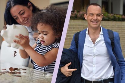 Martin Lewis alongside parent saving money