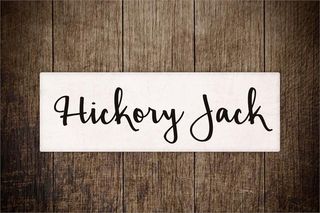 Free script fonts: sample of Hickory Jack